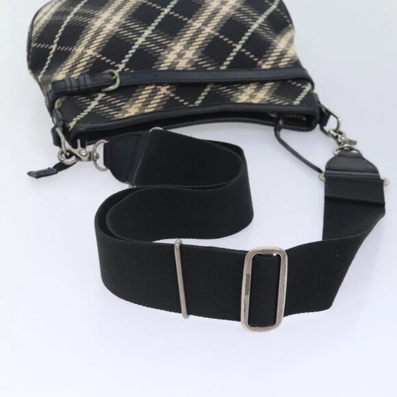 BURBERRY Nova Check Blue Label Shoulder Bag Canvas Black - Picture 7 of 15